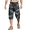 #01Gray, variant on Men's Camo Cargo Capri Shorts Elastic Waist Drawstring Casual 7/8 Cropped Pants with Multi Pockets Green XL
