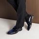 thumbnail image 5 of Mocasines de charol y terciopelo para hombre Bruno Marc Talla 8.5 Azul, 5 of 9