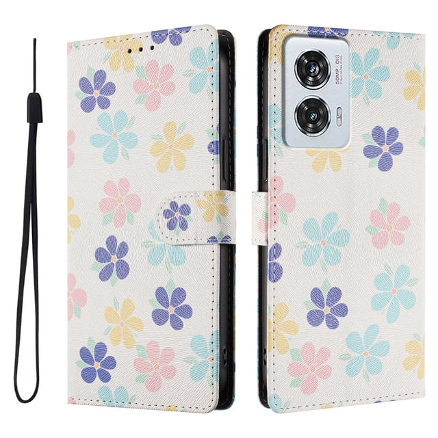 FOXDOCK Funda Tipo Cartera para Motorola Edge 50 Fusion con Soporte y Correa – Diseño de Patrones Lindos