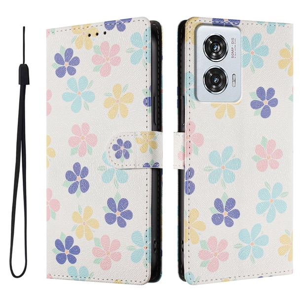 FOXDOCK Funda Tipo Cartera para Motorola Edge 50 Fusion con Soporte y Correa – Diseño de Patrones Lindos