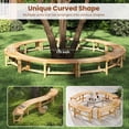 thumbnail image 5 of Gymax Patio Curved Bench for 2-3 People Outdoor Loveseat for Backyard Garden Natural, 5 of 7