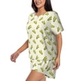 thumbnail image 2 of "Wukai Corn Women's Pajama Set - Short-Sleeve Top and Shorts with Elastic Waistband and Pockets for Loungewear, Yoga, and Casual Wear-Small, 2 of 8