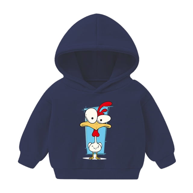 HVOBTTY Sweat à Capuche Décontracté à Manches Longues pour Tout-Petits, Mode Fille et Garçon, Impression Marine, 7 Ans