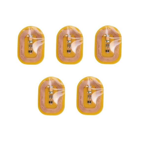 5Pcs NFC Flash Nail Sticker LED Bare Chip Intelligent Luminous Lamp Enhancement, Light Blue