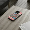 thumbnail image 2 of DistinctInk Clear Hybrid Case for Apple iPhone 15 Plus (6.7" Screen) - Playful Cartoon Spring Flowers on Pink - Raised Bezel Screen Guard, 2 of 8