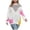 White, variant on PEONAVET Crew Neck Sweater for Women Womens Oversized Contrasting Color Spliced Loose Casual Sweater Round Neck Sweater