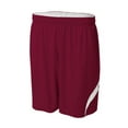 thumbnail image 2 of A4 Double Double Short For Men in Maroon White | N5364, 2 of 5