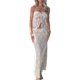 thumbnail image 2 of Top De Tubo + Falda Maxi Y2K Mujeres Bodycon Falda Conjunto Bustiers Encaje Sexy Tube Top + Maxi Falda (Blanco M) Cgtredaw Para estrenar, 2 of 6