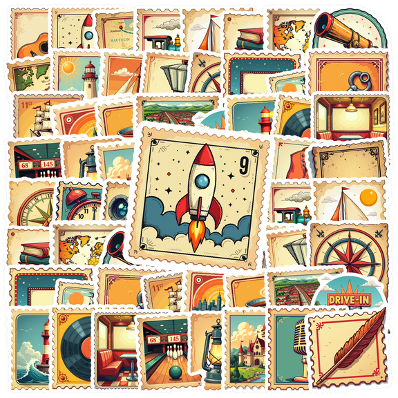 Retro Stickers Travel Stickers Adventure Stickers for Luggage Suitcase