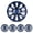 13 inch- Black & Blue Lacquer, variant on (Set of 4) 13" Universal Hubcaps,Wheel Covers Snap on Full Hub Caps Fit R13 Tire & Steel Rim,ABS+PC Material (Black Matte)
