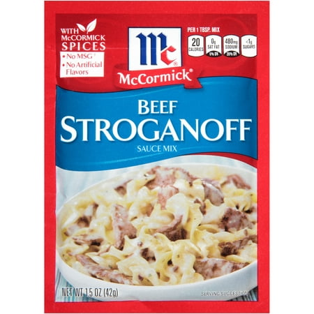 (4 Pack) McCormick Beef Stroganoff Sauce Mix, 1.5