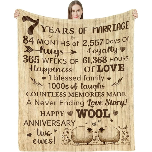 LHSHID Best Anniversary Marriage Gift Blanket Flannel Soft and Comfortable Anti static Bed Sofa Blanket 50x60in