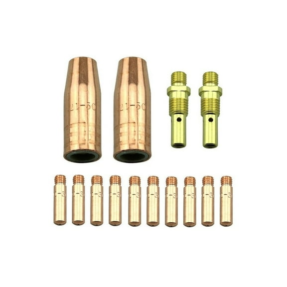 WeldingCity MIG Welding Gun Accessory Kit .030" (Contact Tip-Gas Nozzle-Gas Diffuser) for Lincoln Magnum 100L and Tweco Mini/#1 Up to 200A