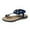 Blue, variant on Xunlbb Comfort Sandals, Women's New Large Size Three Flower Toe Toe Beach Flip-flops Rhinestone Sandals