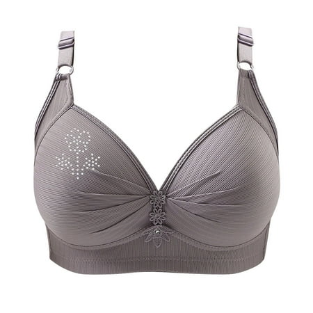 Weikingp Bras for Women  Bras for Women No Underwire Adjustable Bras Full Coverage Support Bralette Plus Size Everyday Bra Push Up Bra Plus Size Lingerie Clearance Grey Xs