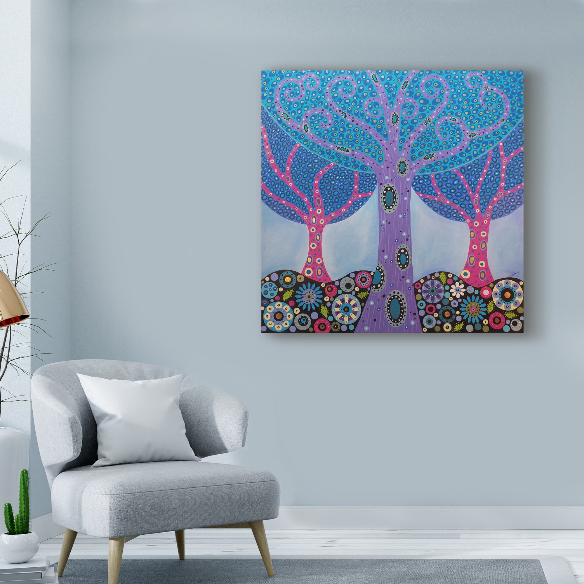 Trademark Fine Art 'Wishing Trees' Canvas Art by Lynn Hughes