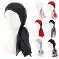 thumbnail image 6 of Women Headwear Turbans Silky Head Scarf with Wide Band Printed Sleeping Hat Bonnet Hair Cover, 6 of 8