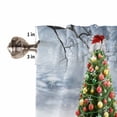 thumbnail image 5 of Christmas Tree Kitchen Curtains and Valances Set, Red Hat Winter Snowflake Gift Snowman Rod Pocket Window Valance 18 Inch Window Curtain Panels for Living Room Bedroom Laundry, 27.5x24in, 3 Pieces, 5 of 7