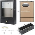 thumbnail image 2 of Xinhao 3.2" Deep Shadow Box Frame with Drawer & Glass Front, Rustic Black Wood Display Case for Memorabilia, Photos, and Medals, 2 of 7