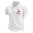 thumbnail image 4 of Usa 250Th Anniversary Shirt Boys Knit Waffle Polo Breathable Blend Soft Soft Everyday Top Kids 4Th of July Shirt White 11-12 Years, 4 of 4