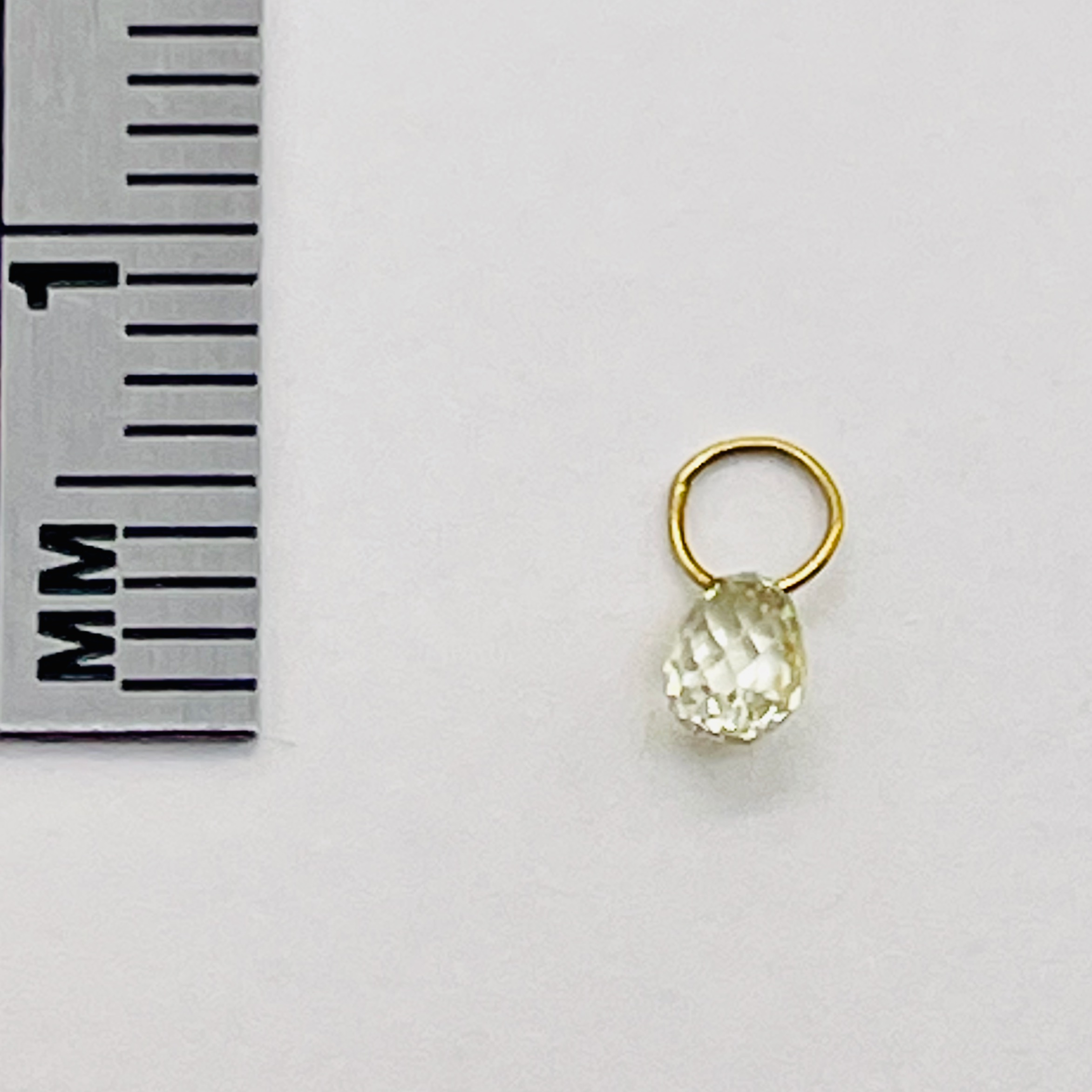 0.28cts Natural Canary Diamond 18K Gold Pendant | 3.25x2.5x2.25mm | - image 4 of 12