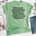 thumbnail image 2 of I Have An Astonishing Four-letter Words T-shirt, Unisex Women's Men's Shirt, Sarcastic Sassy Shirt, Heather Apple Green, 3X-Large, 2 of 6