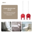 thumbnail image 4 of OULII 2 Pcs Toilet Water Valve Cover Rubber Red Bathroom Use Water Saving, 4 of 8