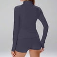 thumbnail image 2 of Drmagiyhm Women Workout Sets 2 Piece Outfits Long Sleeve Zip Up Sweatshirt Jacket High Waist Biker Shorts Set Tracksuits XL, 2 of 6