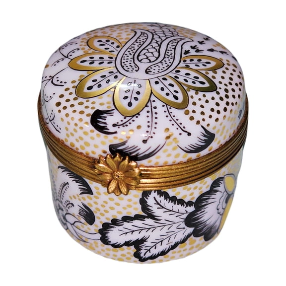 Elegant Floral Limoges Box Limoges Box Porcelain Figurine