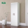 thumbnail image 2 of Ropero Closet De 2 Puertas y 4 Repisas Color Blanco MDP Mueble Organizador KingsHouse blanco 1, 2 of 9