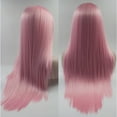 thumbnail image 3 of Unique Bargains Lace Front Wigs Heat Resistant Long Hair for Women Pink, 3 of 8