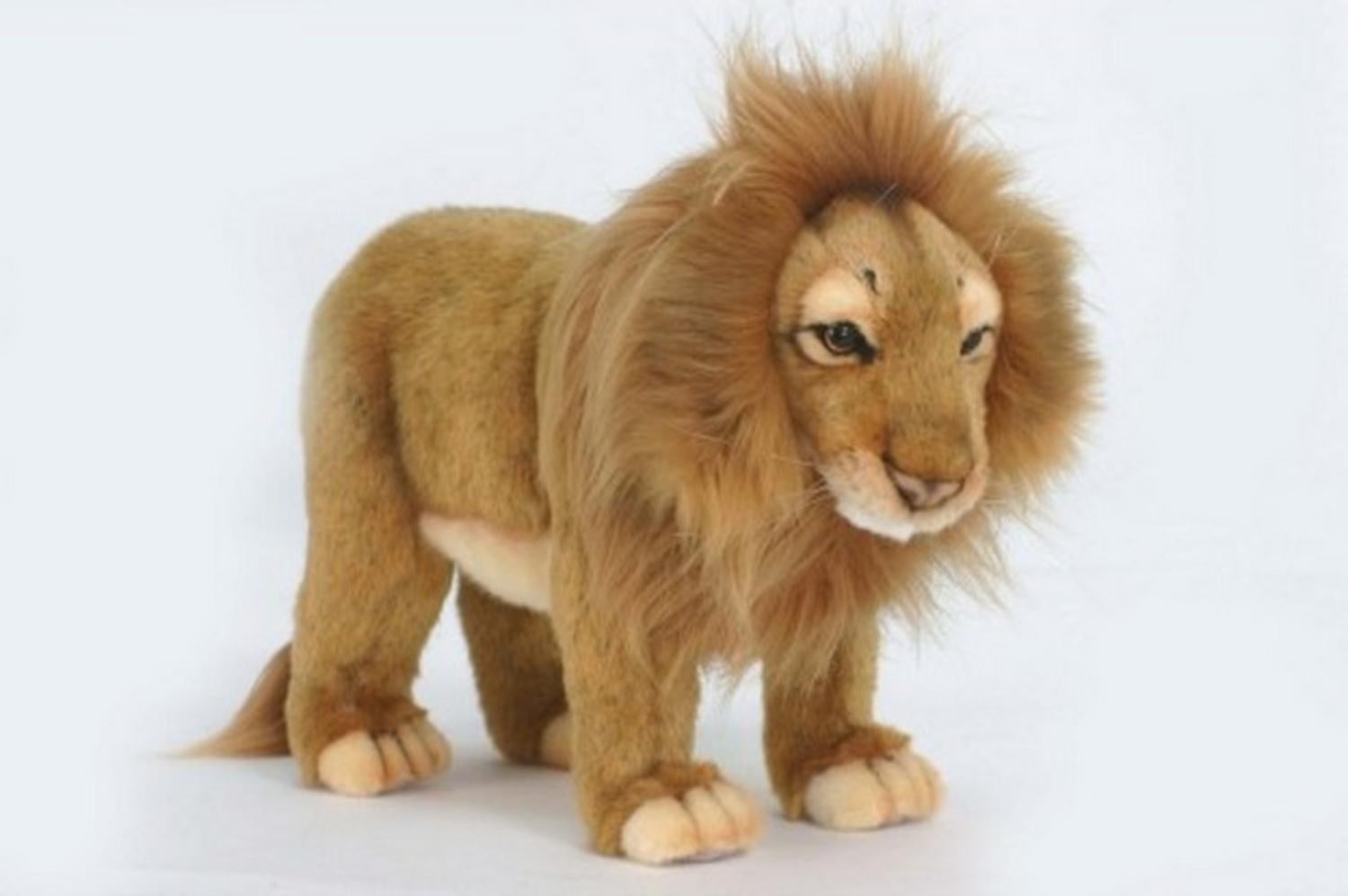 Pack of 2 LifeLike Handcrafted Extra Soft Plush Male Lion Standing