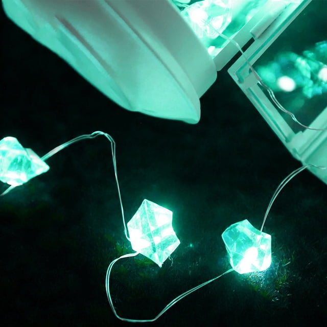 Guirnalda de luces decorativas de hadas con piedra de amatista y fluorita, 10 pies, 30 LED, decoración de cristal de ensueño, alimentado por batería Xemadio HMJM318-3