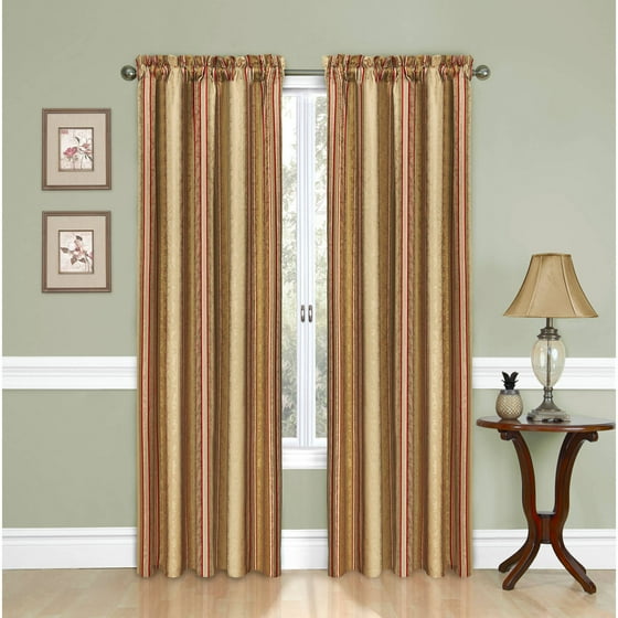 Traditions by Waverly Stripe Ensemble Window Panel