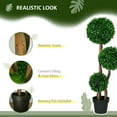 thumbnail image 4 of HOMCOM 3.6ft Artificial Tree, Three Ball Boxwood Topiary for Indoor Outdoor, 4 of 10