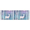 thumbnail image 6 of Yayeee Kitchen Valance Rod Pocket 54" x 18" Living Room Window Curtain, Purple Night Deer, 6 of 6
