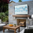 thumbnail image 3 of Outdoor TV Cover 40x25x4.5in, Christmas Abstract Blue Snowflakes Weatherproof TV Screen Protector with Zipper, Winter Snow Scene Outside Television Cover Fits Up to 40-43", 3 of 9