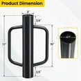 thumbnail image 4 of SOUMNS 17 inch Post Driver with Handles, Steel Heavy Duty Fence Post Driver, Black, 4 of 7