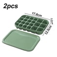 thumbnail image 2 of Bandejas pequeñas para cubitos de hielo, moldes para hielo flexibles cubiertos con tapas, fáciles de liberar, apilables y duraderas, Juego de 2, 2 of 6