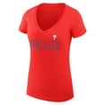 thumbnail image 2 of Women's G-III 4Her by Carl Banks Red Philadelphia Phillies Super-Slim Fit Lightweight Dot Print V-Neck T-Shirt, 2 of 3