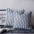 thumbnail image 2 of 18x18 Pillow Covers Set of 2, Navy Blue Anchor Nautical Throw Pillow Covers Decorative Couch Cushion Case, Coastal Ocean Summer Beach Microfiber Square Pillowcases for Bedroom Car Living Room, 2 of 7