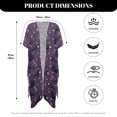 thumbnail image 6 of SCRAWLGOD Raven Rose Clock Print Swimsuit Coverup for Women Casual Quick Dry Beach Cover Up Lightweight Long Bathing Suit Cover Up, 6 of 6