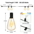thumbnail image 3 of DAYBETTER 110ft Outdoor Lights, with 50 ST38 Bulbs, Waterproof String lights for Backyard, 3 of 7