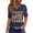 14#(Navy), variant on 250 Anniversary Shirt for Women 4th of July Short Sleeve Henley Shirts Patriotic Button Down Casual American Flag 1776-2026 Tshirt (White,S)