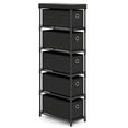 thumbnail image 6 of Demi Bonn Narrow 5-Drawer Slim Storage Tower, MDF & Fabric Drawers with Metal Frame, Anti-Tipping Organizer, Black, 6 of 7