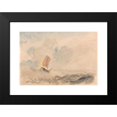 thumbnail image 2 of Joseph Mallord William Turner 14x11 Black Modern Framed Museum Art Print Titled - A Sea Piece, a Rough Sea with a Fishing Boat (1820 to 1830), 2 of 5
