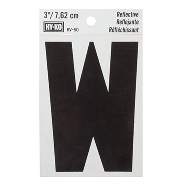 letra "w" de vinilo 7.62 cm