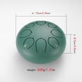 thumbnail image 4 of Tambor de acero ZXZYHFTY de 6 pulgadas y 8 notas con accesorios, color verde, 4 of 4