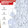 thumbnail image 3 of PAPROOS 8FT Pre-Lit Christmas Tree, Artificial Christmas Tree with 670 Warm Lights, Lush 2008 Tips and Sturdy Metal Base, Indoor Christmas Decor Xmas Tree for Holiday Decorations, White, 3 of 9