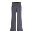 thumbnail image 4 of 5-6 Years Juniors Girls Outerwear Leggings Yoga Pants Slightly Flared Wide Leg Fitness And Dance Pants Jogger Trousers for Fall and Winter Grey Girl Pants, 4 of 8
